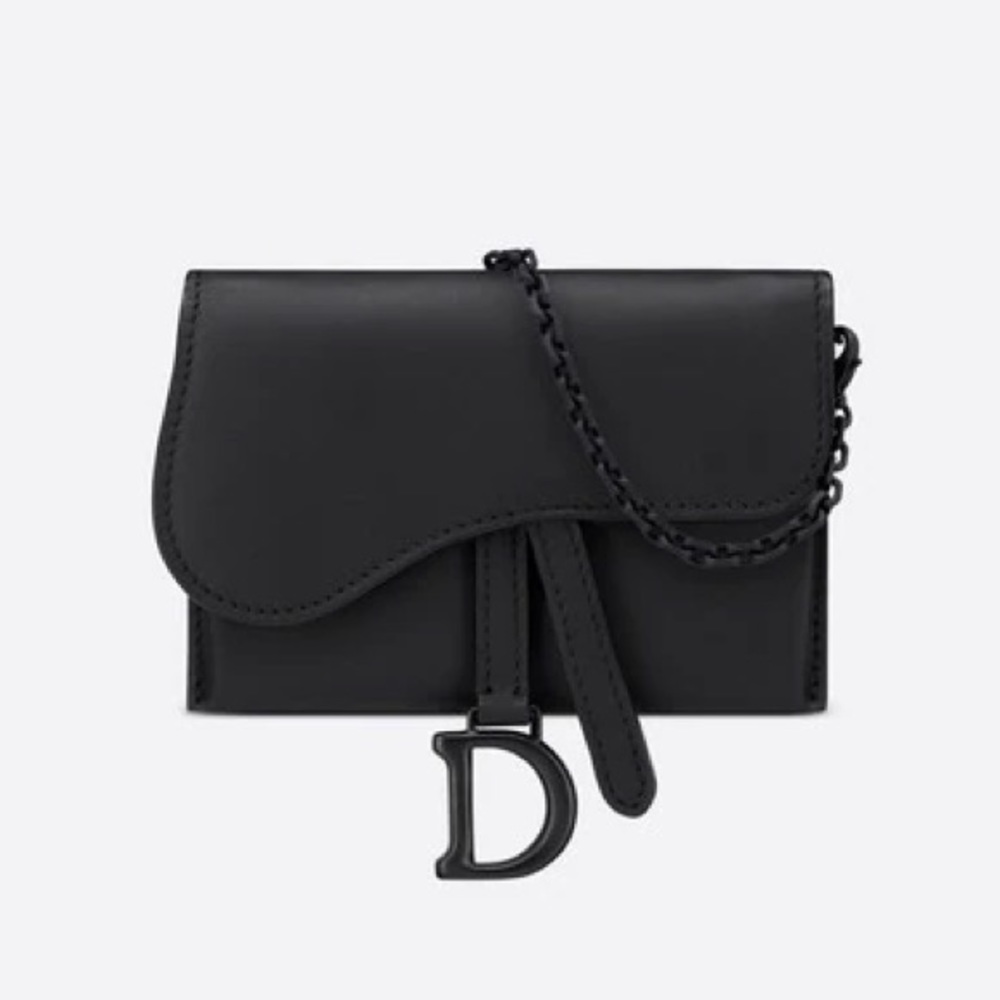 Dior Matte black nano saddle bag